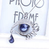 Crystal Teardrop Magic Eye Lashes Necklace