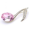 Crystal Musical Note Brooch Pin