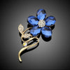 Crystal Flower Rhinestones Pin Brooch