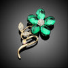 Crystal Flower Rhinestones Pin Brooch