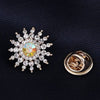 Silver Gold Mini Crystal Brooch Pin