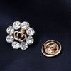 Silver Gold Mini Crystal Brooch Pin