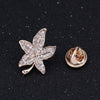 Silver Gold Mini Crystal Brooch Pin